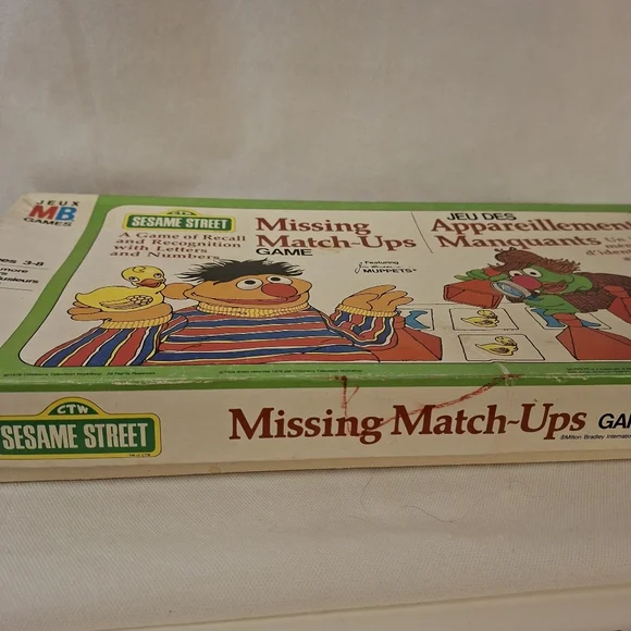 Vintage Sesame Street Missing Match Ups Game By Milton Bradley Company - Picture 6 of 12